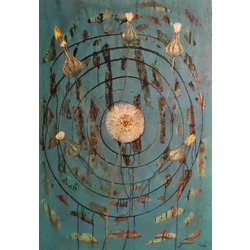 isimsiz tual üzerine yağlıboya 60x80cm