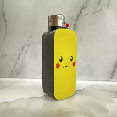 3D Baskı Sarı Karakter Figürlü Çakmak Kılıfı