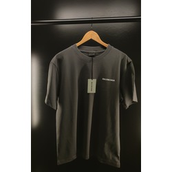 Balenciaga Gri Logo Baskılı Oversize T-shirt