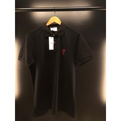 Ami Paris Siyah Polo Yaka T-shirt