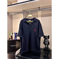 Metal Logolu Premium Knitted Polo Tshirt (Koyu Laci)