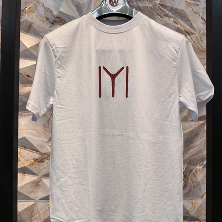 2007 Kayı IYI Baskılı Beyaz Basic T-Shirt