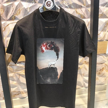 2013 Uluyan Kurt Siyah Basic T-Shirt