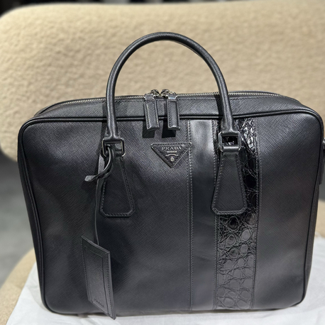 Prada croc-embossed