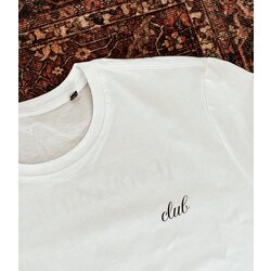Club beyaz t- shirt , large 