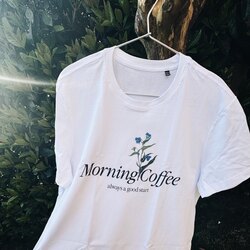 Morning coffee t-shirt , large 