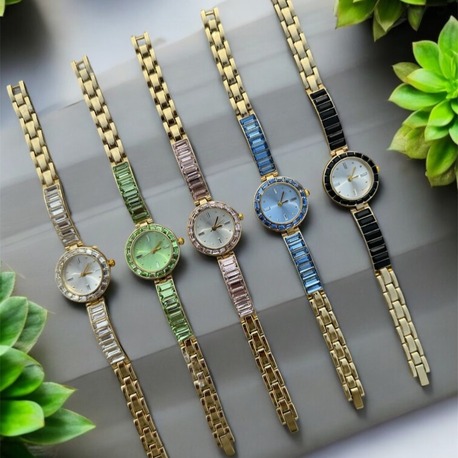 CLUP POLO Yeni SWRVSK Yuvarlak kasa Gold kordon Saat