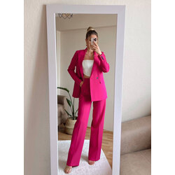 Kadın Fuşya Blazer Ceket Pantolon Takım