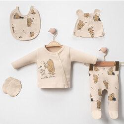 Yenidoğan Little Bear Zıbın 5 Parça Takım Set