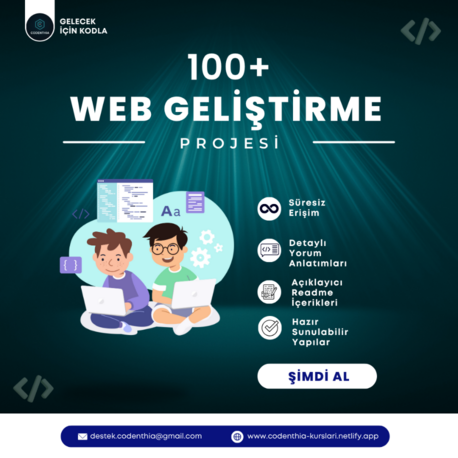 100+ WEB GELİŞTİRME PROJESİ