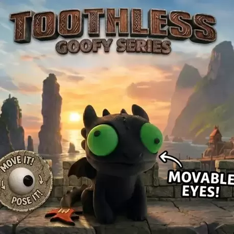 CoffeeCraft Goofy Dişsiz - Gözleri Hareketli Şirin Model