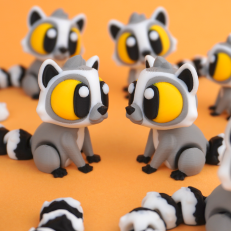 Coffeecraft Sevimli Lemur - Hem Oyuncak Figür Hem Anahtarlık