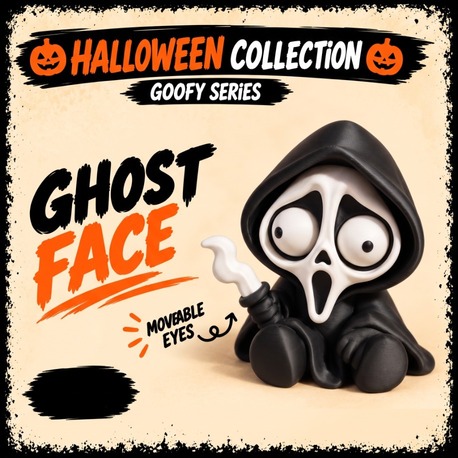 CoffeeCraft Goofy Ghost Face - Gözleri Hareketli Şirin Model