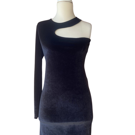 Velvet one Shoulder Dress 