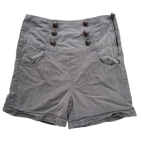 Pinstripe High Waist Shorts