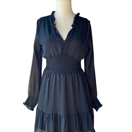 Black Sheer Mini Dress
