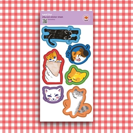 silly cars sticker sheet