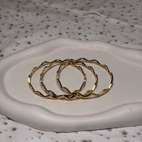 Zikzak ajda bilezik 3'lü  (6.5 cm)