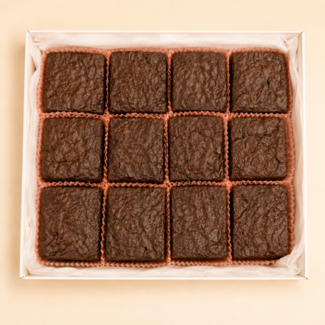 Tepsi Brownie, 12 Dilim | Bol Çikolatalı, Cevizli, Katkısız