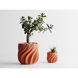 Kavisli Modern Desenli Saksı