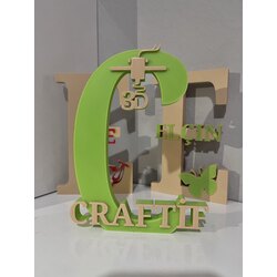 Kişiye Özel İsimli ve Nesneli 3D Baskı Harf 