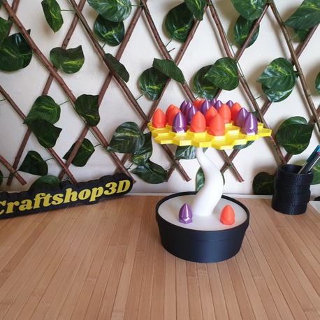 HexaBalance – 3D Baskılı Kişiye Özel Denge Oyunu ve Dekoratif Set | Craftshop3D