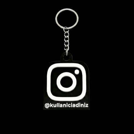 Kişiye Özel İsimli NFC'li Instagram Logolu Anahtarlık