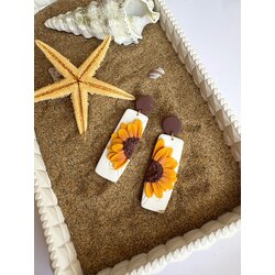 Sun flower küpeler