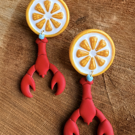 İstiridye limon küpeler 