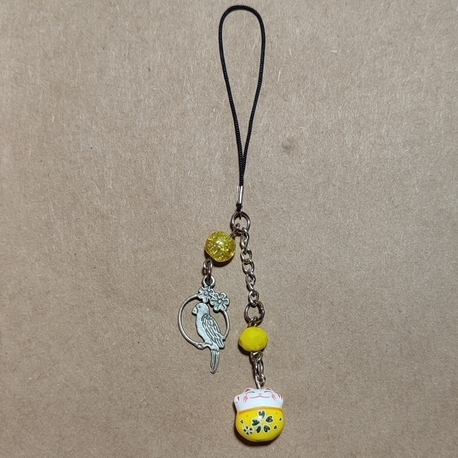 sarı şans kedi charm