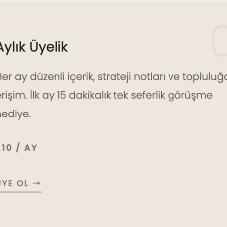 Aylık üyelik