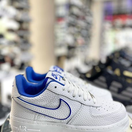 Nike Air Force 1 '07 – Beyaz / Mavi Detaylı Sneakers