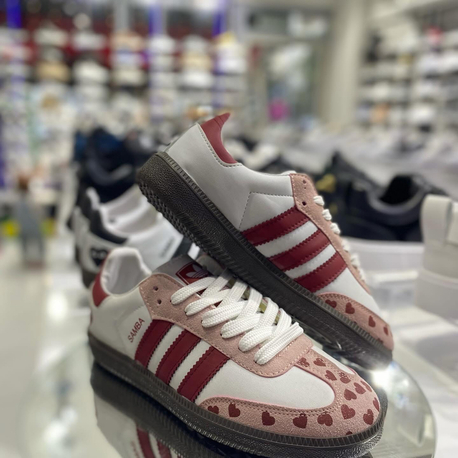 Adidas Handball Spezial "Kalp Detaylı / Bordo - Pembe" Sneaker