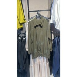 Tencel kumaş yeşil bambır ceket
