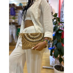 Lida Bag, Hasır Örme Portföy Çanta