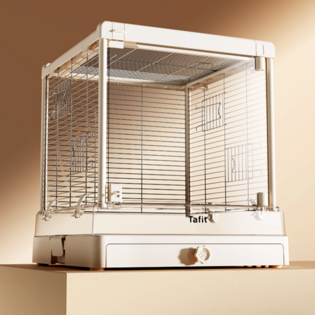 TAFIT | T50 Paslanmaz Çelik Kuş Premium Yaşam Alanı | 50 × 50 × 55 cm