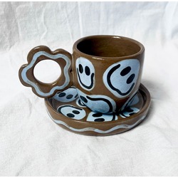 Smiley Türk kahvesi/Espresso fincan SET