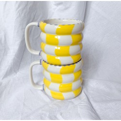 Yellow Checkered Mug
