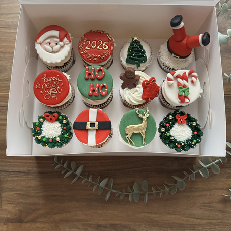 Yılbaşı cupcake kutusu 