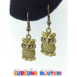 Baykuş Figürlü Küpe