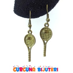 Tenis Raaketi Figürlü Küpe