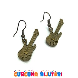 Gitar Figürlü Küpe