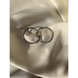 Çelik Silver Halka Küpe (4 cm)