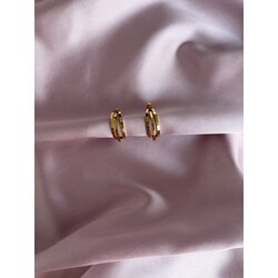 3lü Gold Çelik Halka Küpe