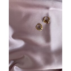 Charmlı Gold Çelik Halka Küpe