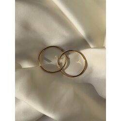 Çelik Gold Halka Küpe (5 cm)