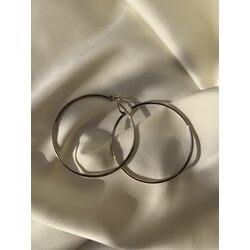 Çelik Silver Halka Küpe(7 cm)