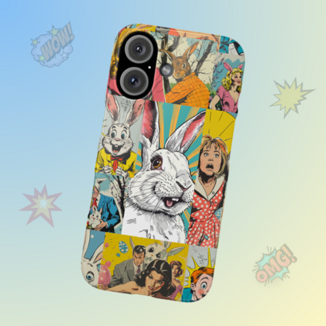 Retro Bunny Comic Book Phone Case