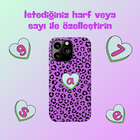 Customizable Purple Leopard Print Phone Case