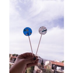 2'li yenilebilir lolipop şeker 